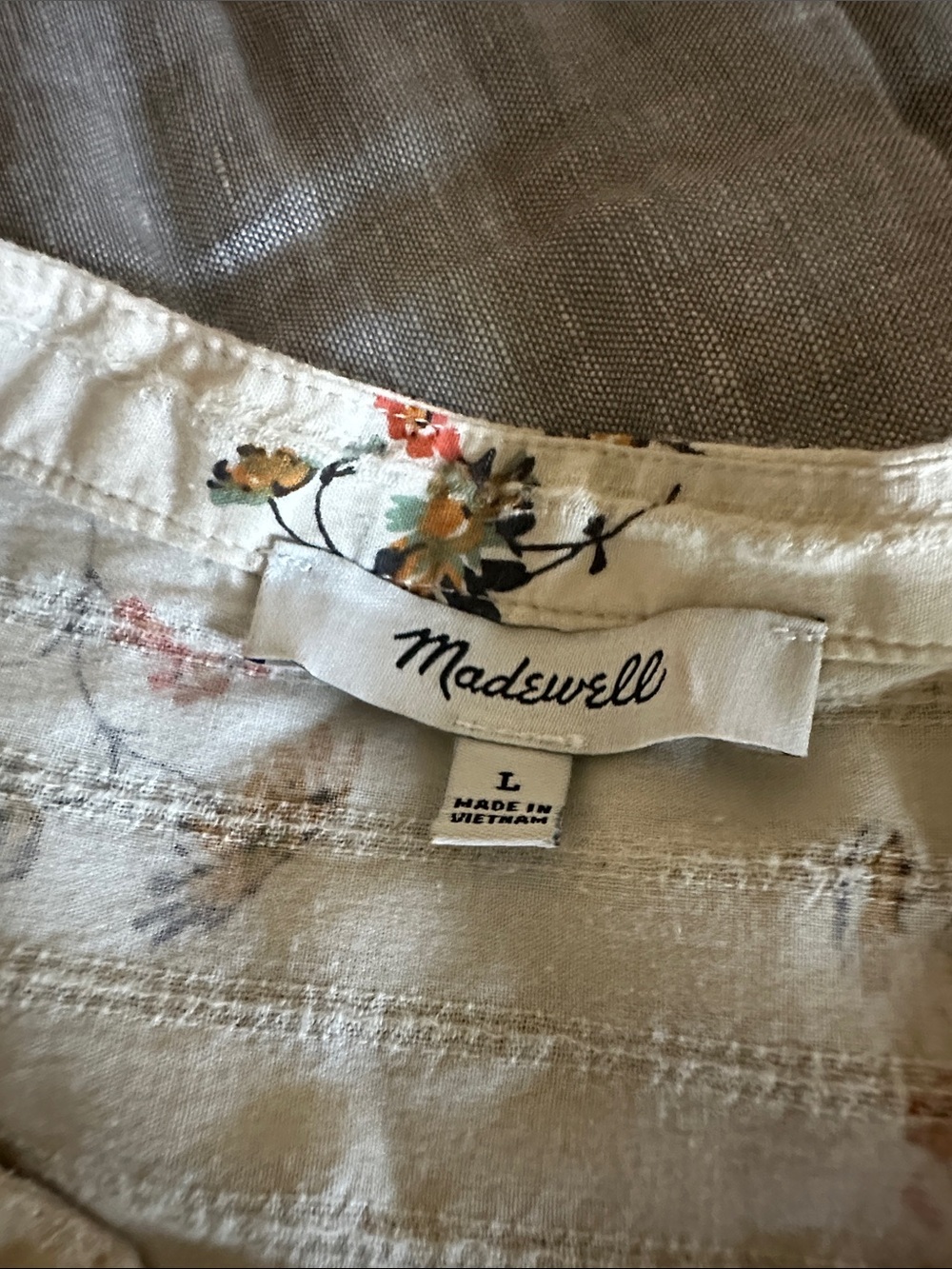 Madewell Bower Popover Shirt in Marseille Daisies Size L - Picture 9 of 13